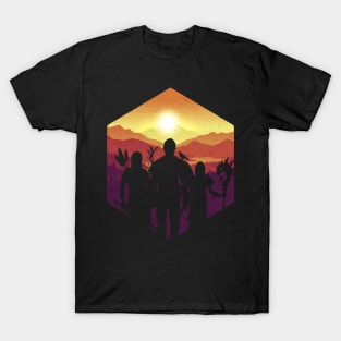 Cooles Fantasy D20 Group Silhouette RPG T-Shirt